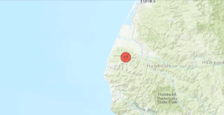 Shallow Mw 4.2 Earthquake 46 Miles WSW of Ferndale Felt Locally