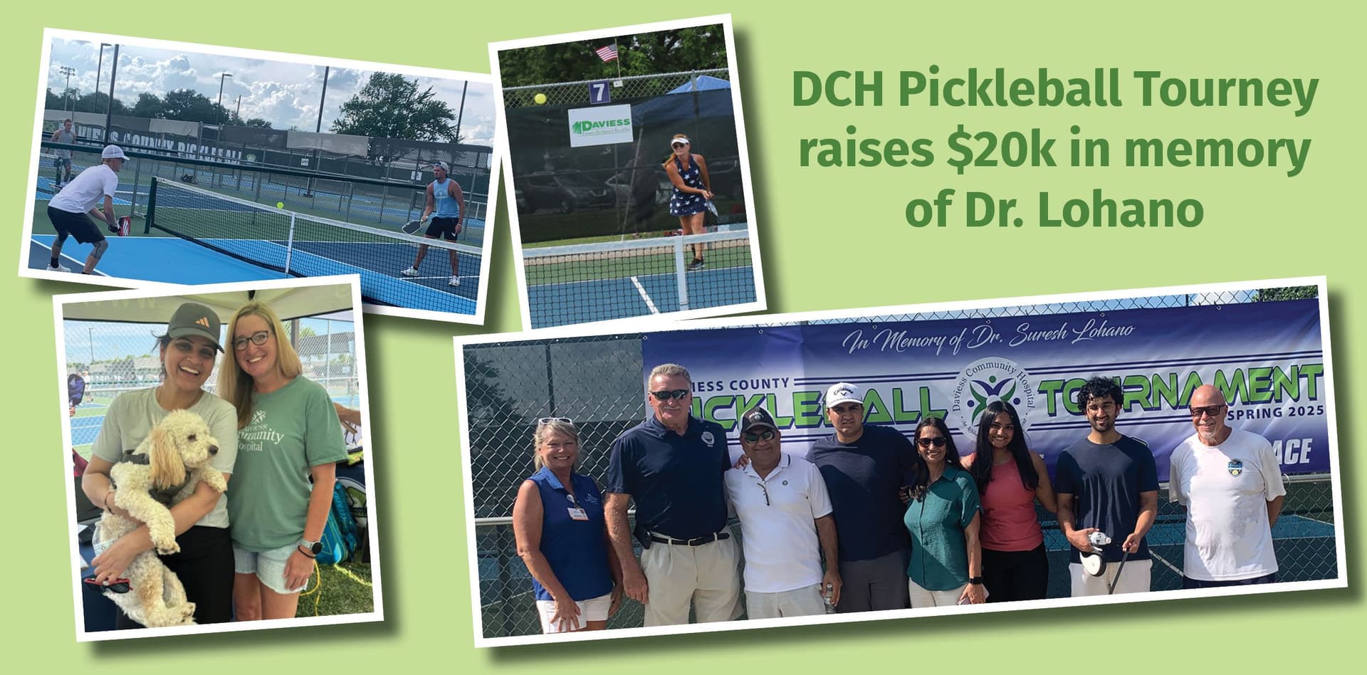 DCH Foundation pickleball tournament honors Dr. Suresh Lohano, supports scholarships