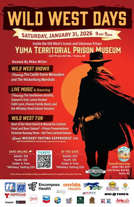 Wild West Days headed to Yuma Territorial Prison on January 31