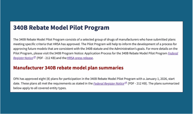 Court blocks switch to rebate model for safety‑net 340B drug discounts