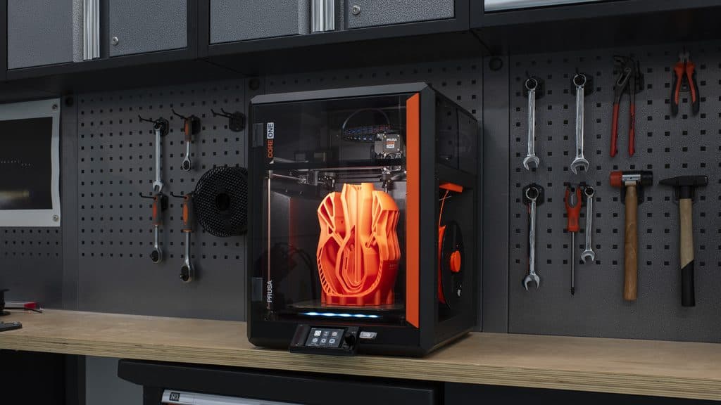 Proper Printing's elegant CORE One stand showcases open hardware creativity