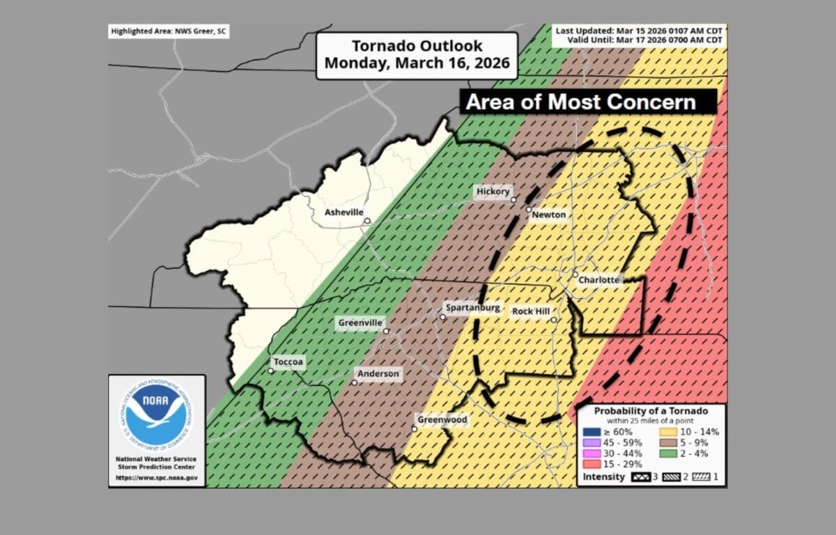 Severe Storms, Damaging Winds Threaten Asheville and Western North Carolina
