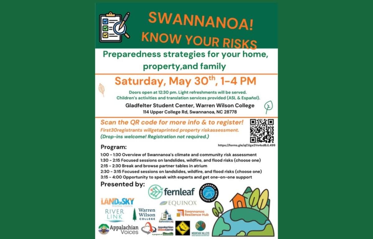 Swannanoa workshop will help residents assess flood, wildfire risks