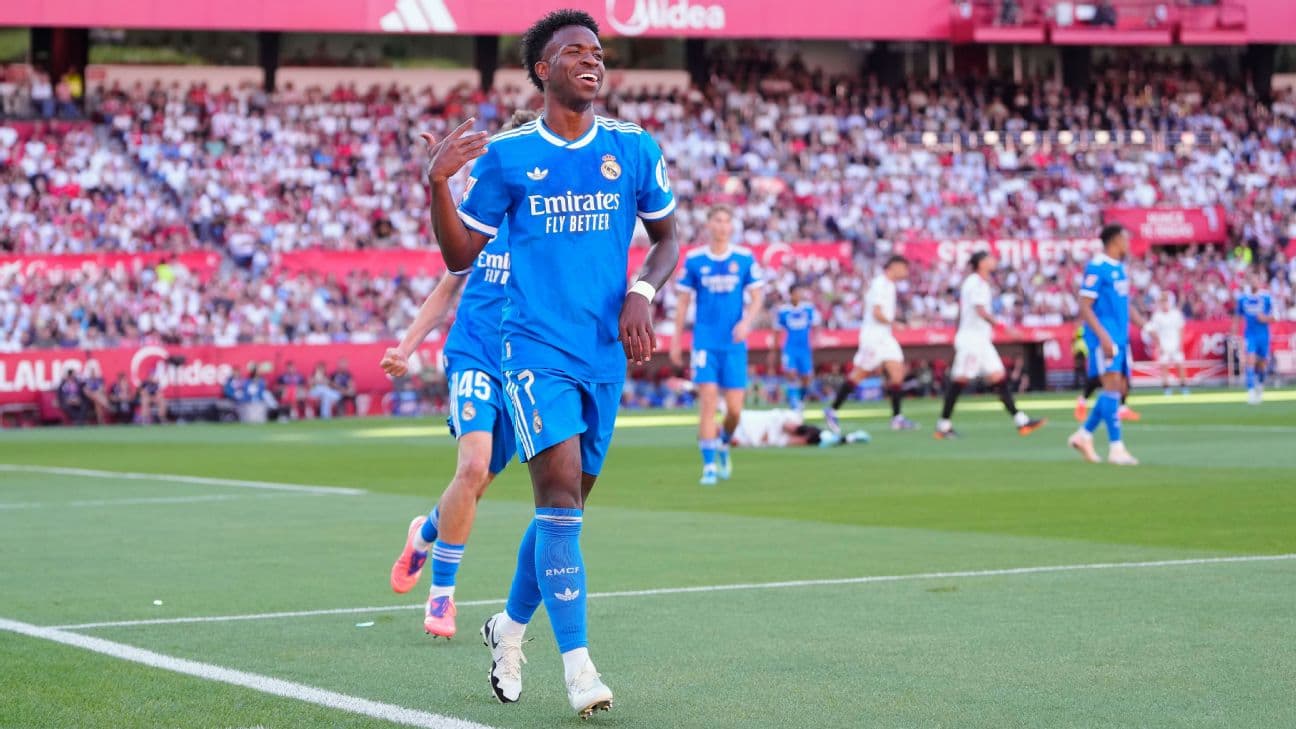 Vinicius Jr. fires Real Madrid past Sevilla as Mbappe returns to lineup