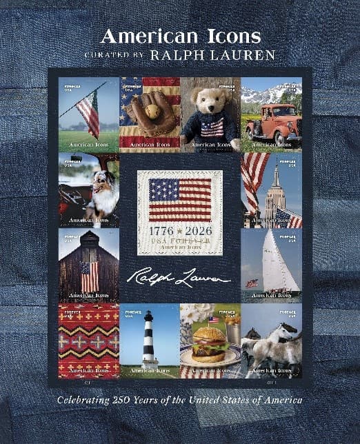 Ralph Lauren curates USPS stamps for America’s 250th anniversary