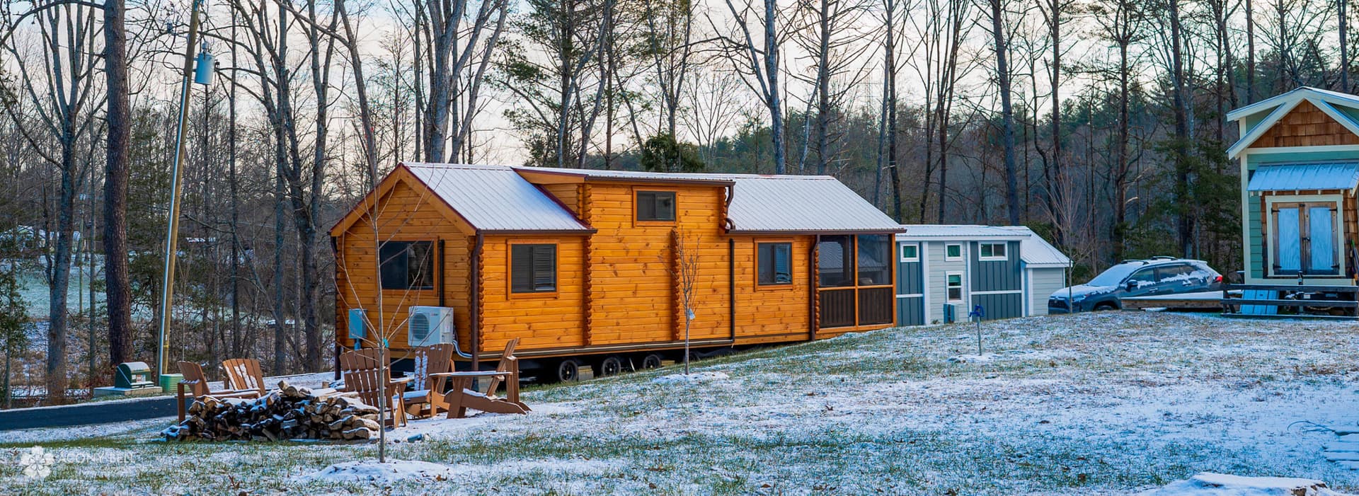 Creekfront tiny home near Asheville lists for $189,900 with upgrades