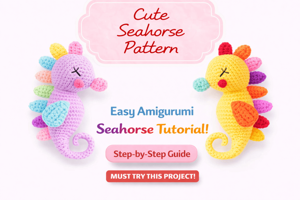 Mini Seahorse Amigurumi Pattern Offers Beginners a Quick Ocean-Themed Make