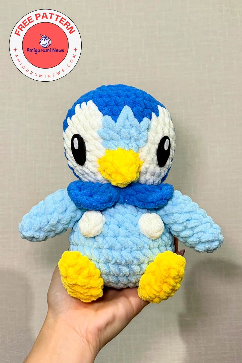 Free Piplup crochet pattern taps Pokémon nostalgia and beginner appeal