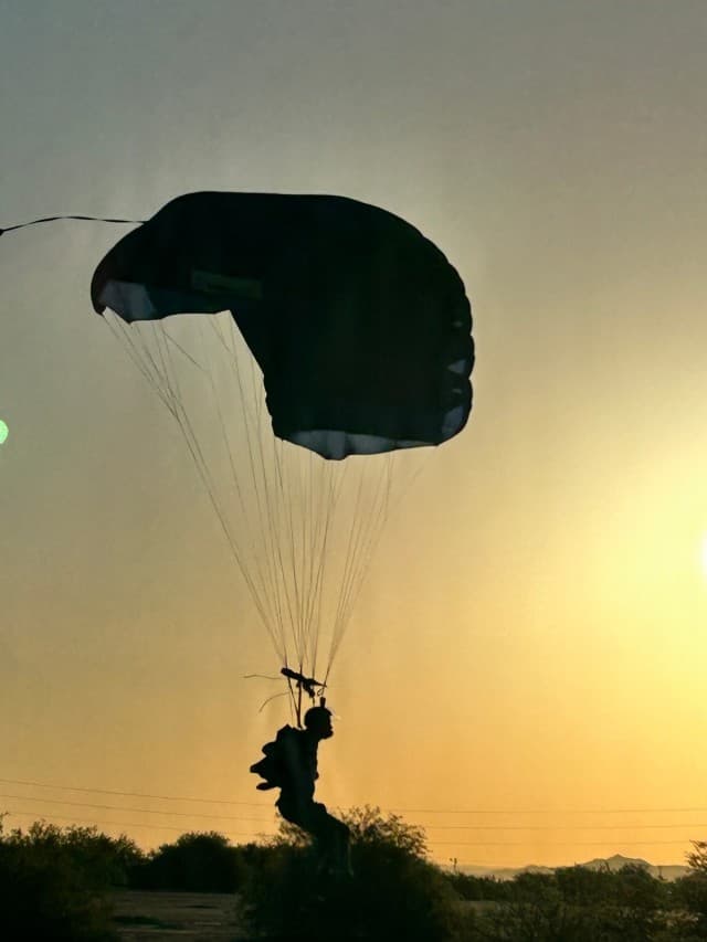 Yuma Test Center airborne soldiers sharpen freefall skills in Eloy