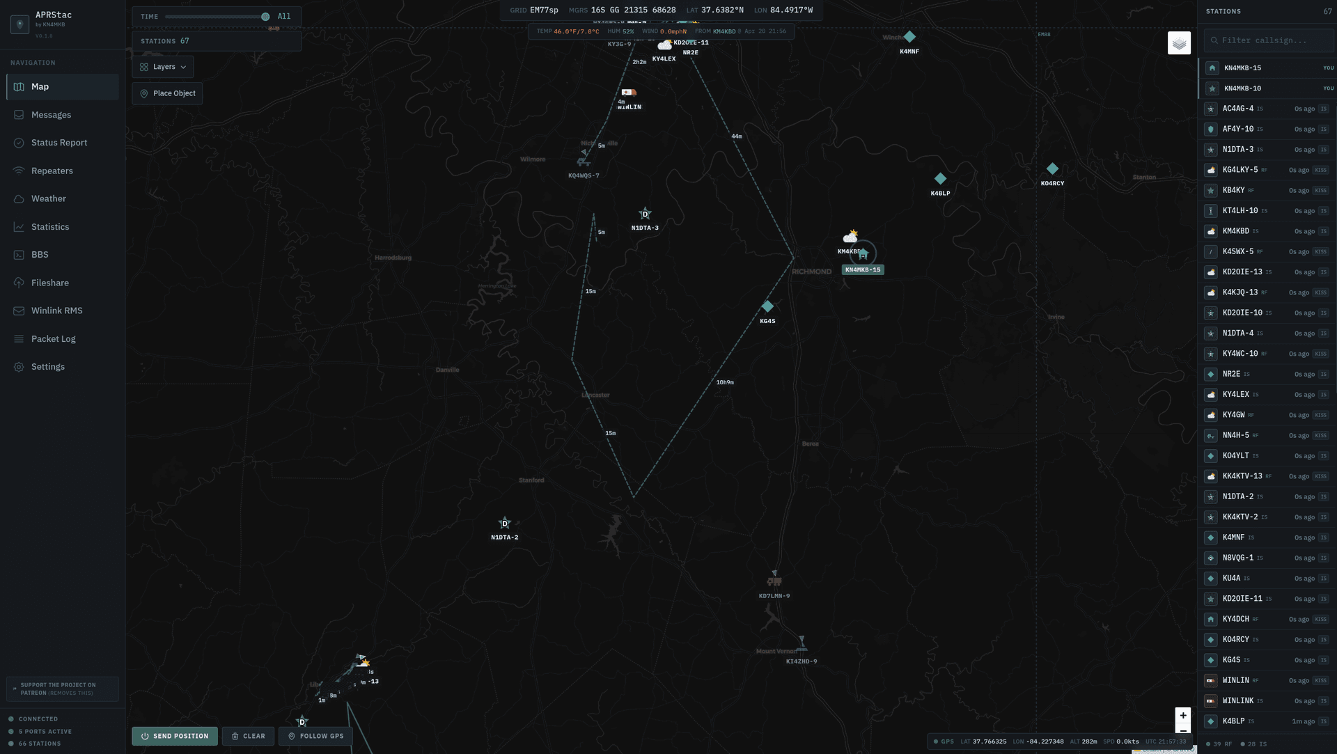 APRStac bridges APRS and Meshtastic with a single web-based binary