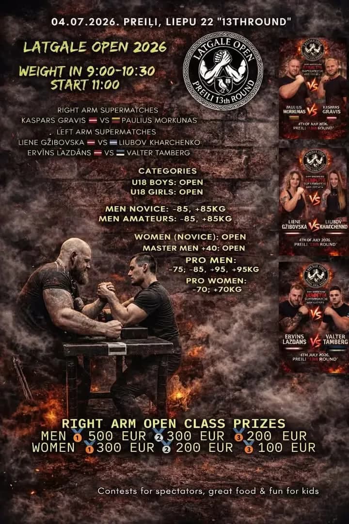 Latgale Open 2026 spotlights Grāvis vs Morkunas supermatch showdown