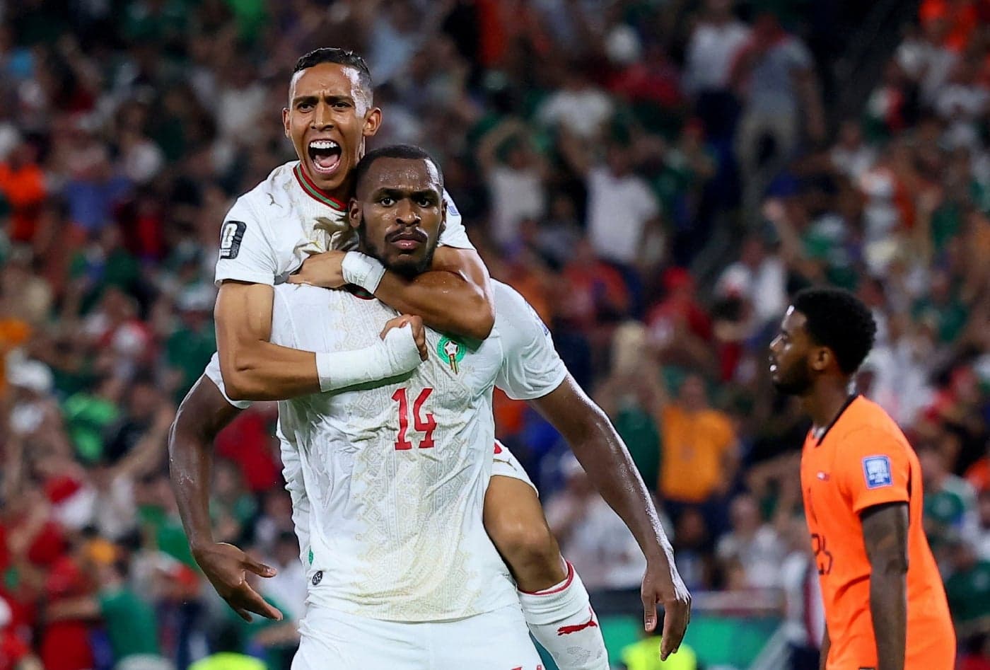 Issa Diop's late header sends Morocco past Netherlands on penalties