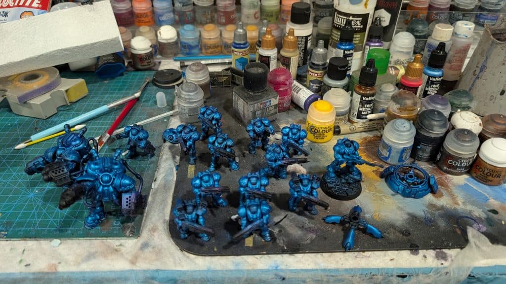 Kevin Stillman speeds through StarCraft Terrans with metallic blue contrast