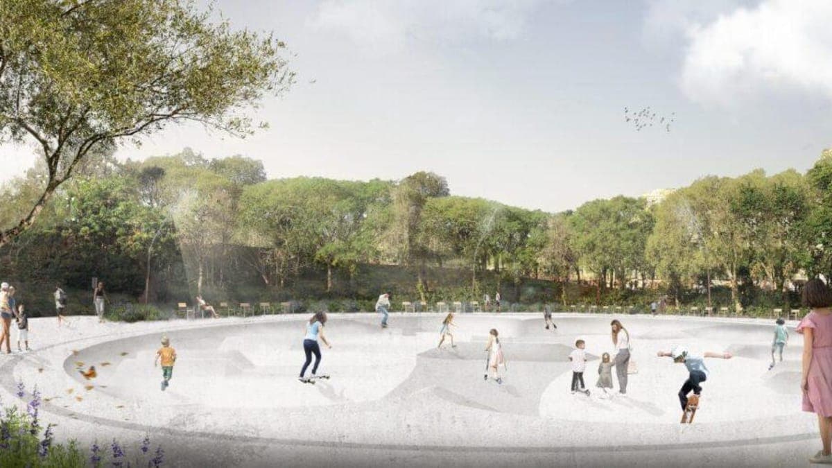 Barcelona revamps Plaça de Pablo Neruda with pump track, more greenery