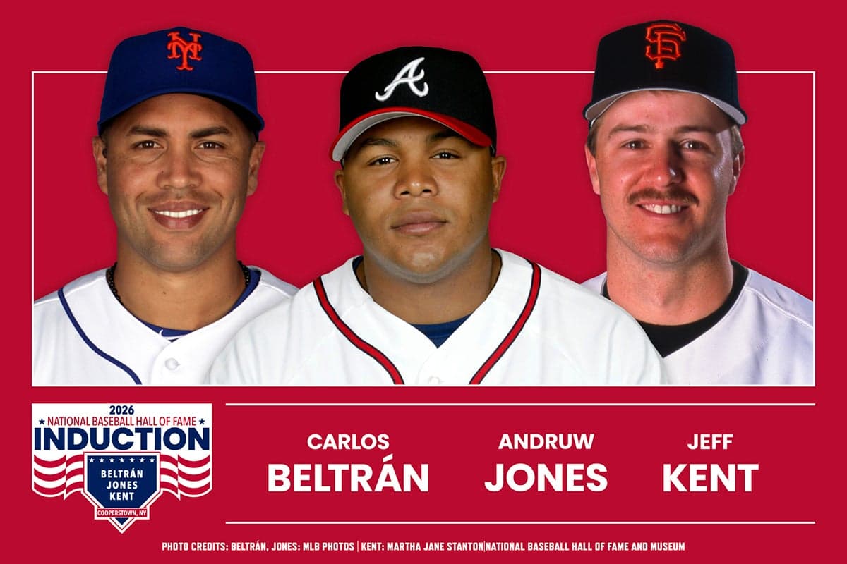 Beltrán, Jones and Kent inducted into Baseball Hall of Fame