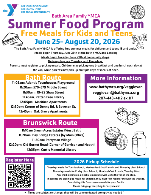 Bath YMCA resumes free summer meals for local children
