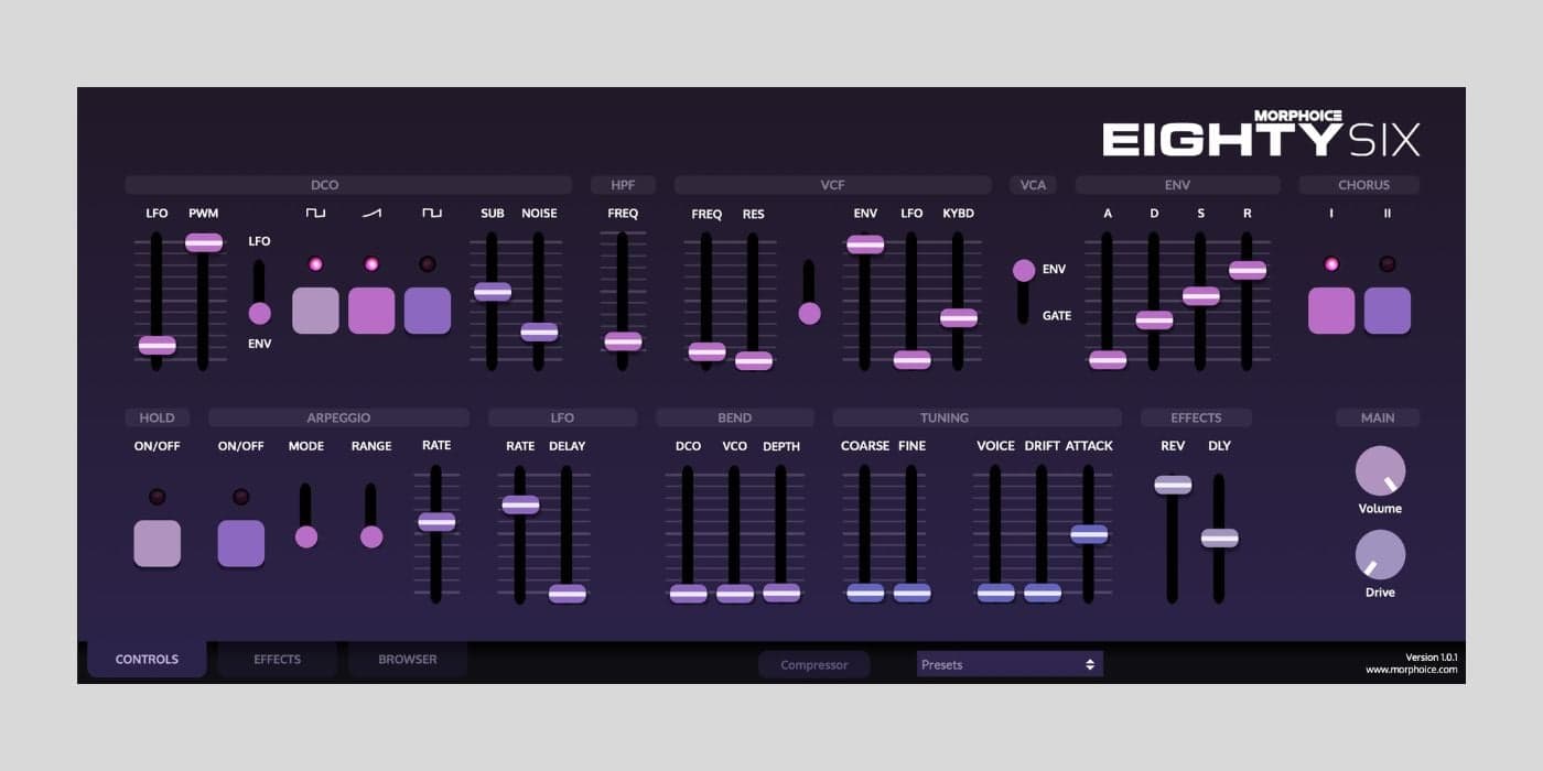 free EightySix plugin models restored Roland Juno-6 hardware