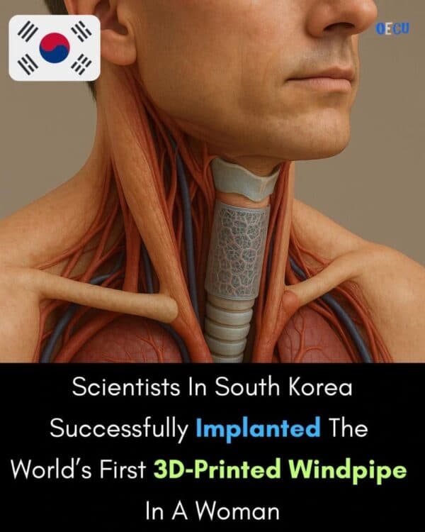 World-first 3D-printed windpipe with living cells implanted in Seoul patient