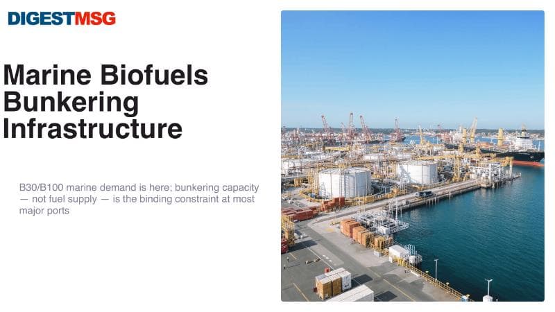 Marine biofuel growth outpaces bunkering infrastructure at key ports