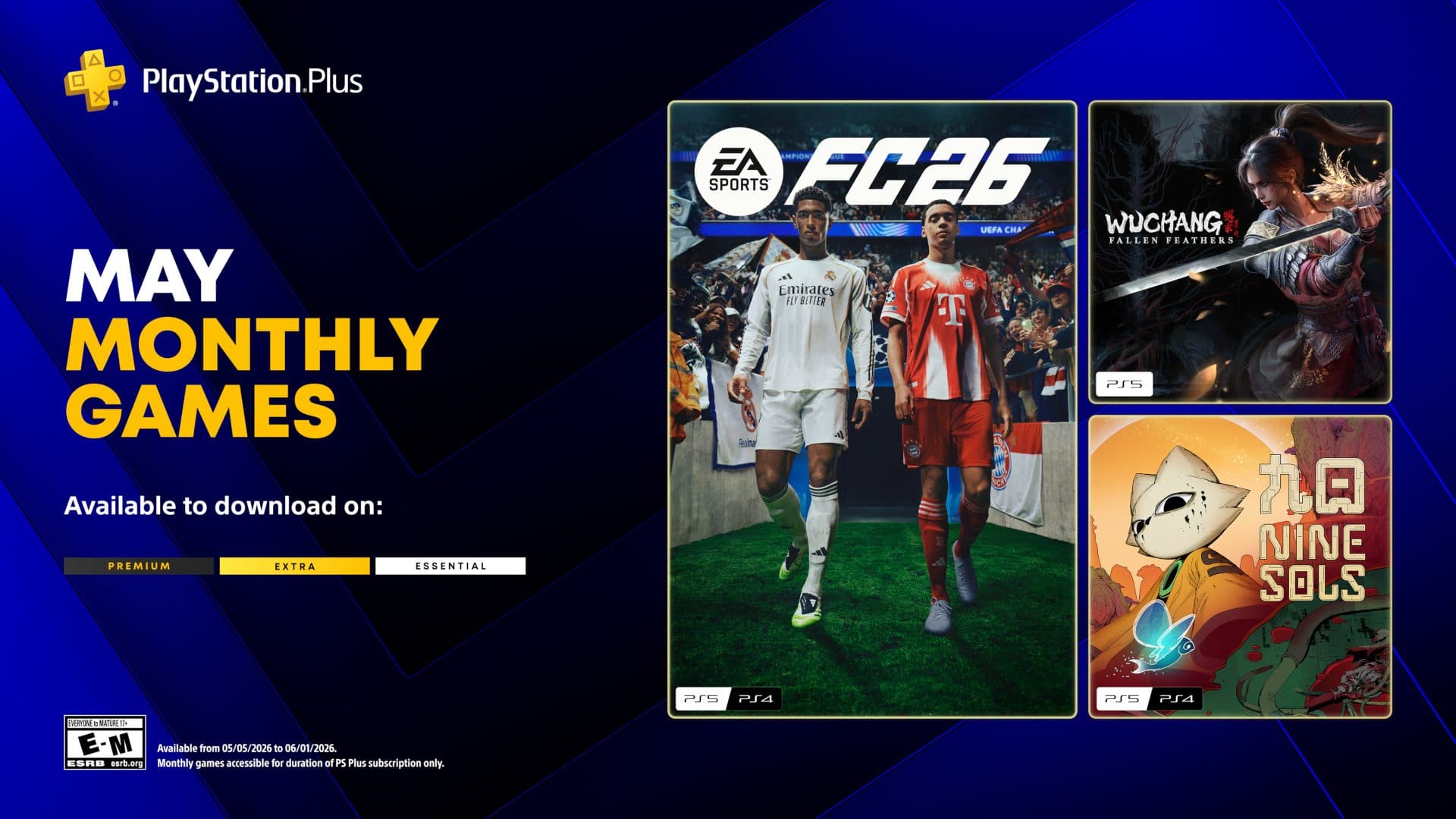 Sony adds EA Sports FC 26, Wuchang, and Nine Sols to PS Plus May lineup
