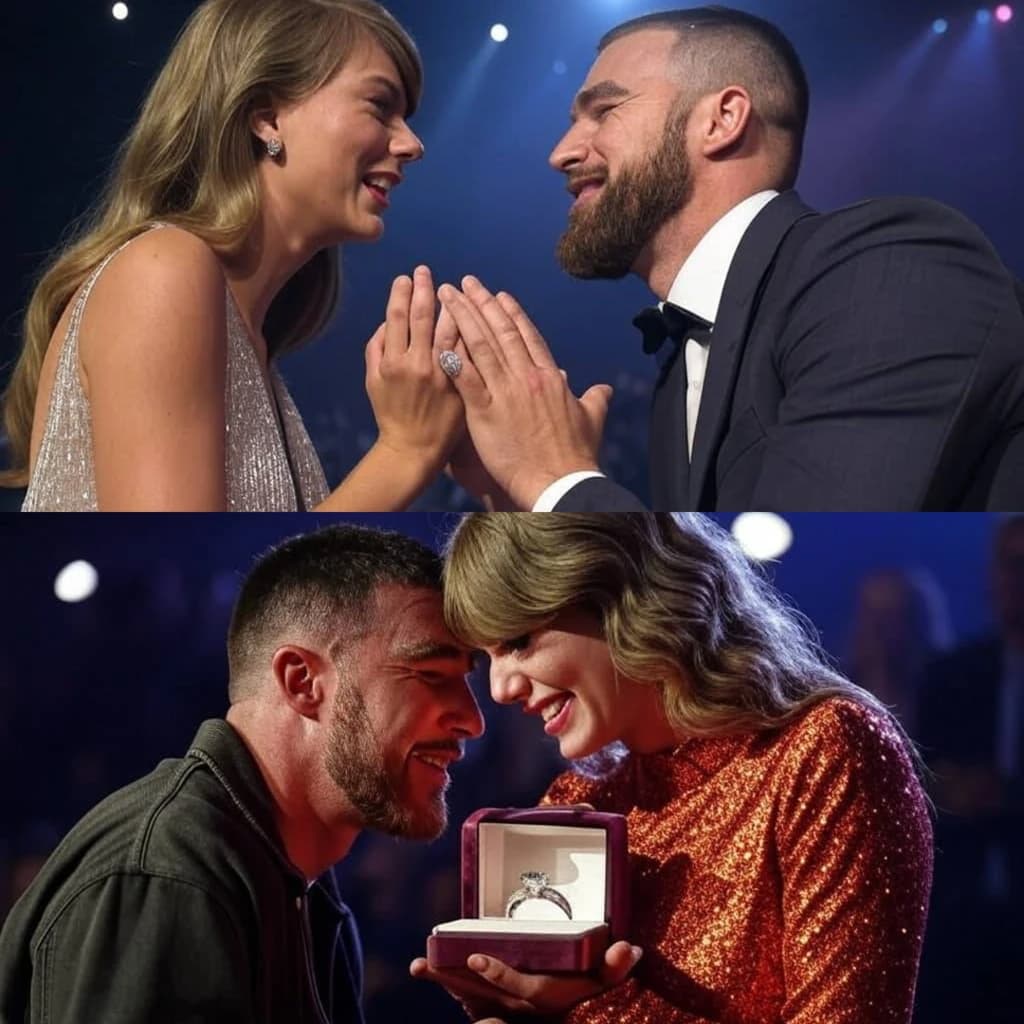 Taylor Swift Flashes Engagement Ring at iHeartRadio Music Awards With Travis Kelce