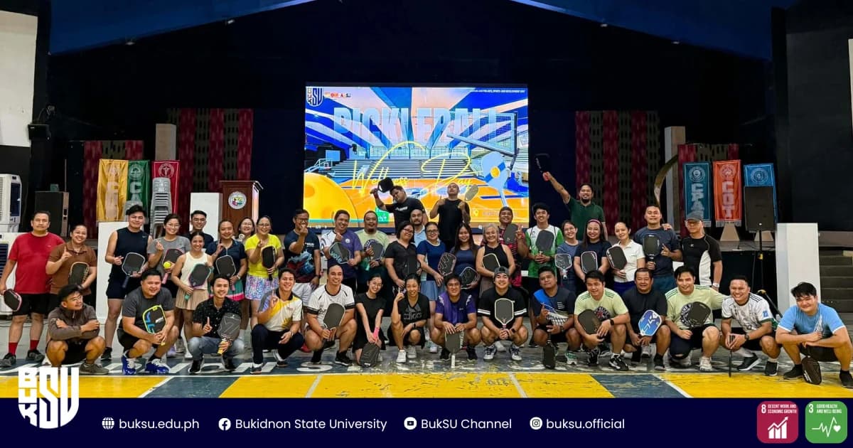 Bukidnon State University hosts pickleball wellness day for staff