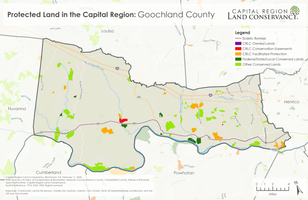 Goochland conservation easements protect farms, forests, and historic land