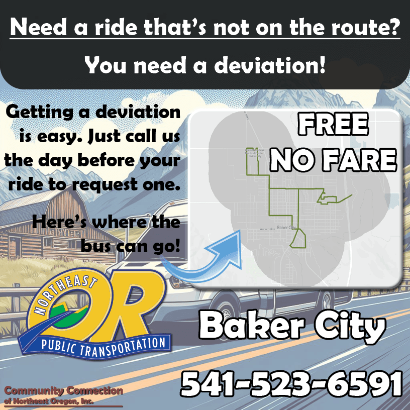 Baker City fare-free bus expands schedule with new funding