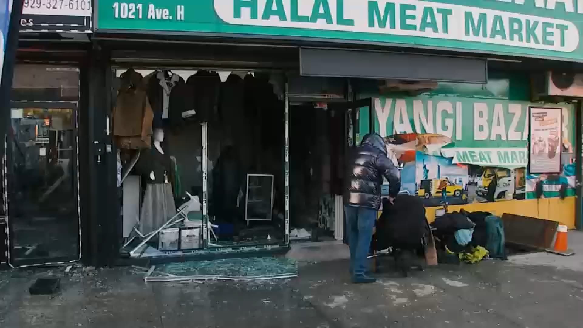 Three-Alarm Roof Fire Engulfs Brooklyn Midwood Restaurant Row, No Injuries Reported