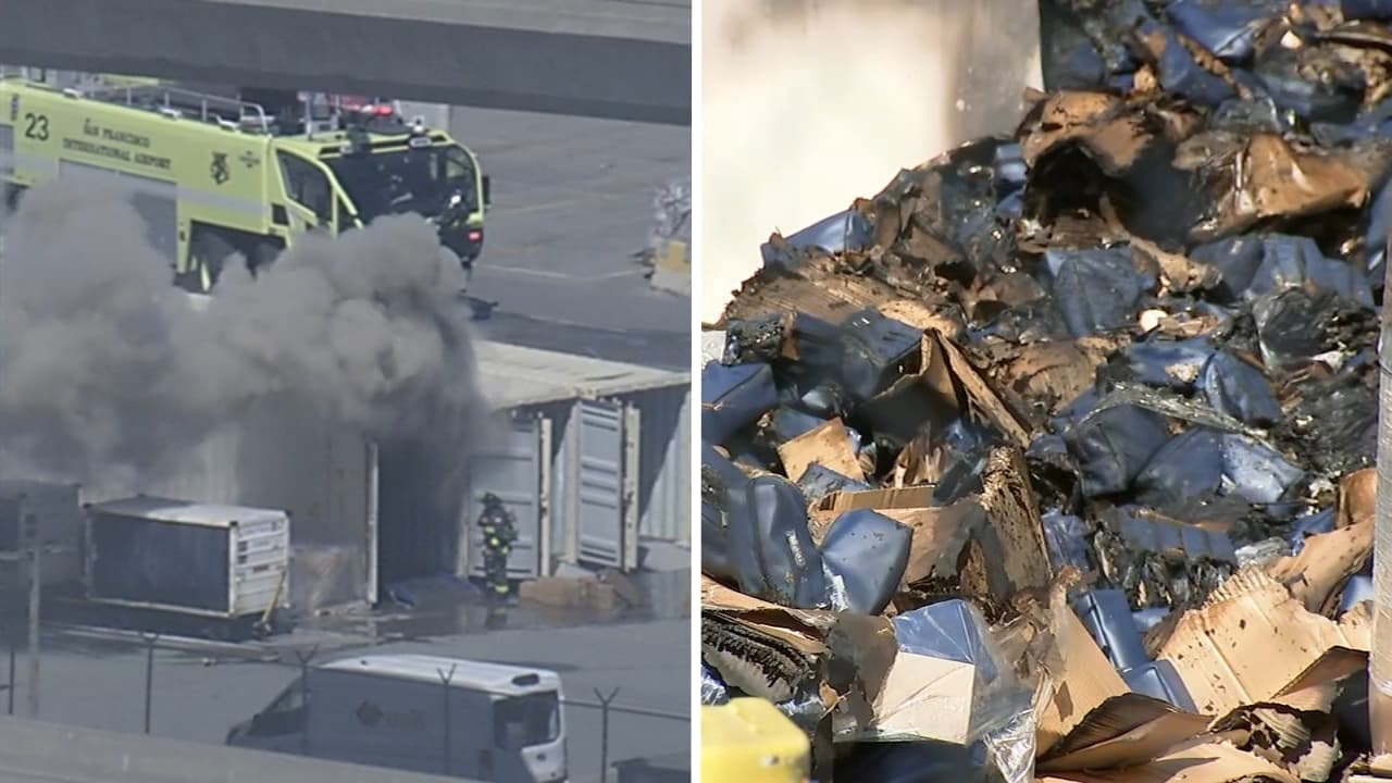 Fire Crews Contain SFO Cargo Blaze Burning Airline Amenity Items