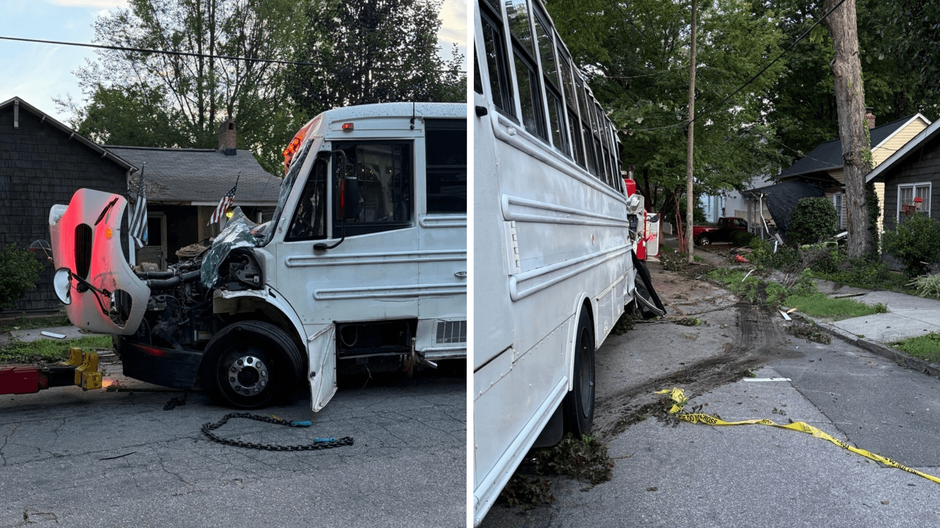 Raleigh bus crashes into vacant home, driver charged with DWI