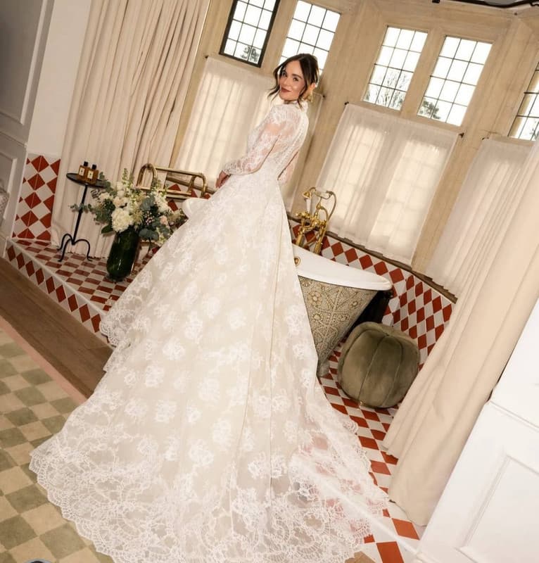 Inside Holly Ramsay’s custom dream wedding dress design for Bath Abbey wedding