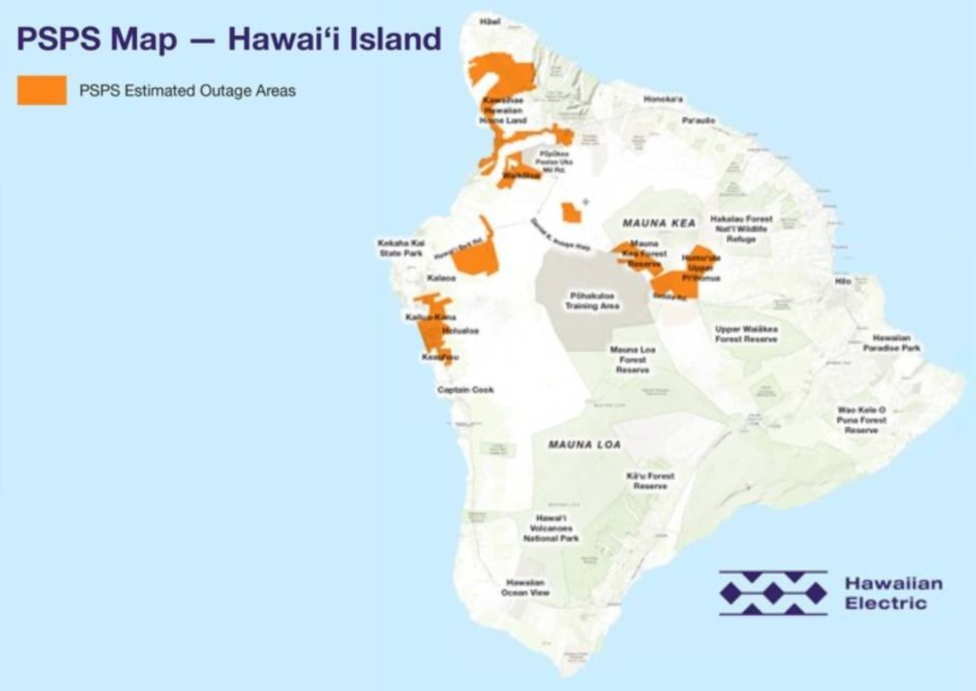 Big Island residents given a checklist to prepare for public-safety power shutoffs