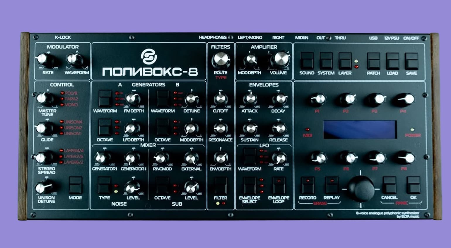 Elta Music launches Polivoks-8, eight-voice analog poly synth inspired by Soviet classic