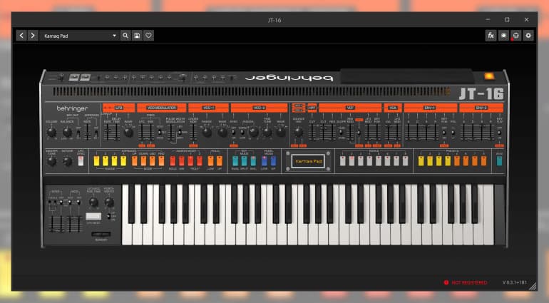 Behringer unveils JT-16 VST, a Jupiter-8-inspired virtual synth