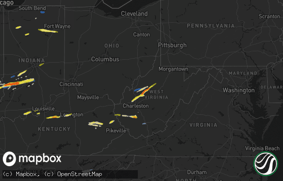 HailTrace Maps Show Hail and 70 mph Gusts in Perry County