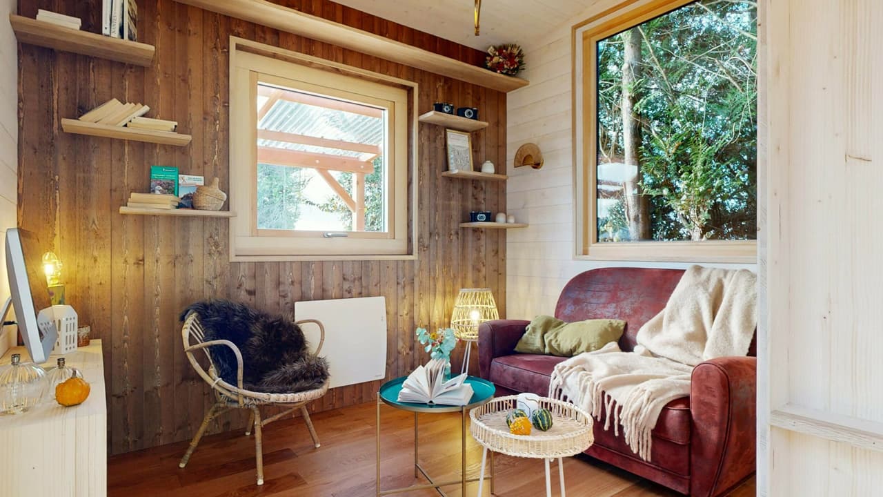 French Tiny House Gains Space with 33-Square-Meter Covered Patio