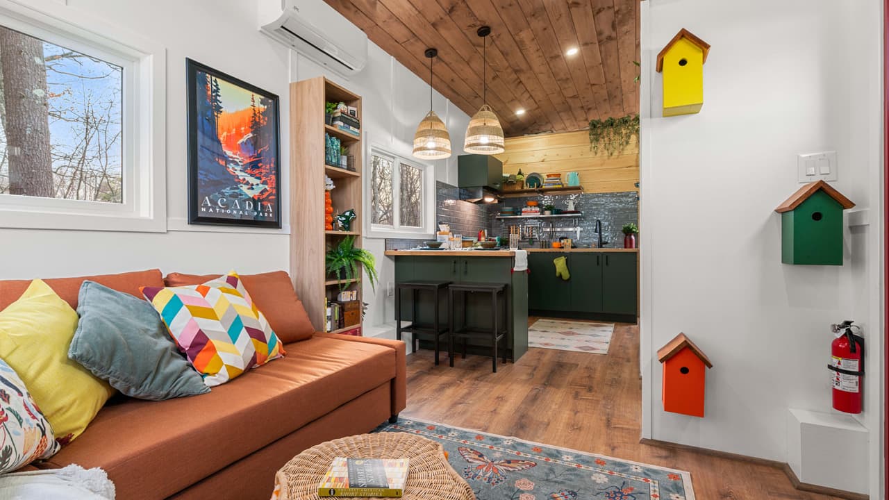 Backcountry Tiny Homes’ extra-wide Knoll blends recreation and daily living