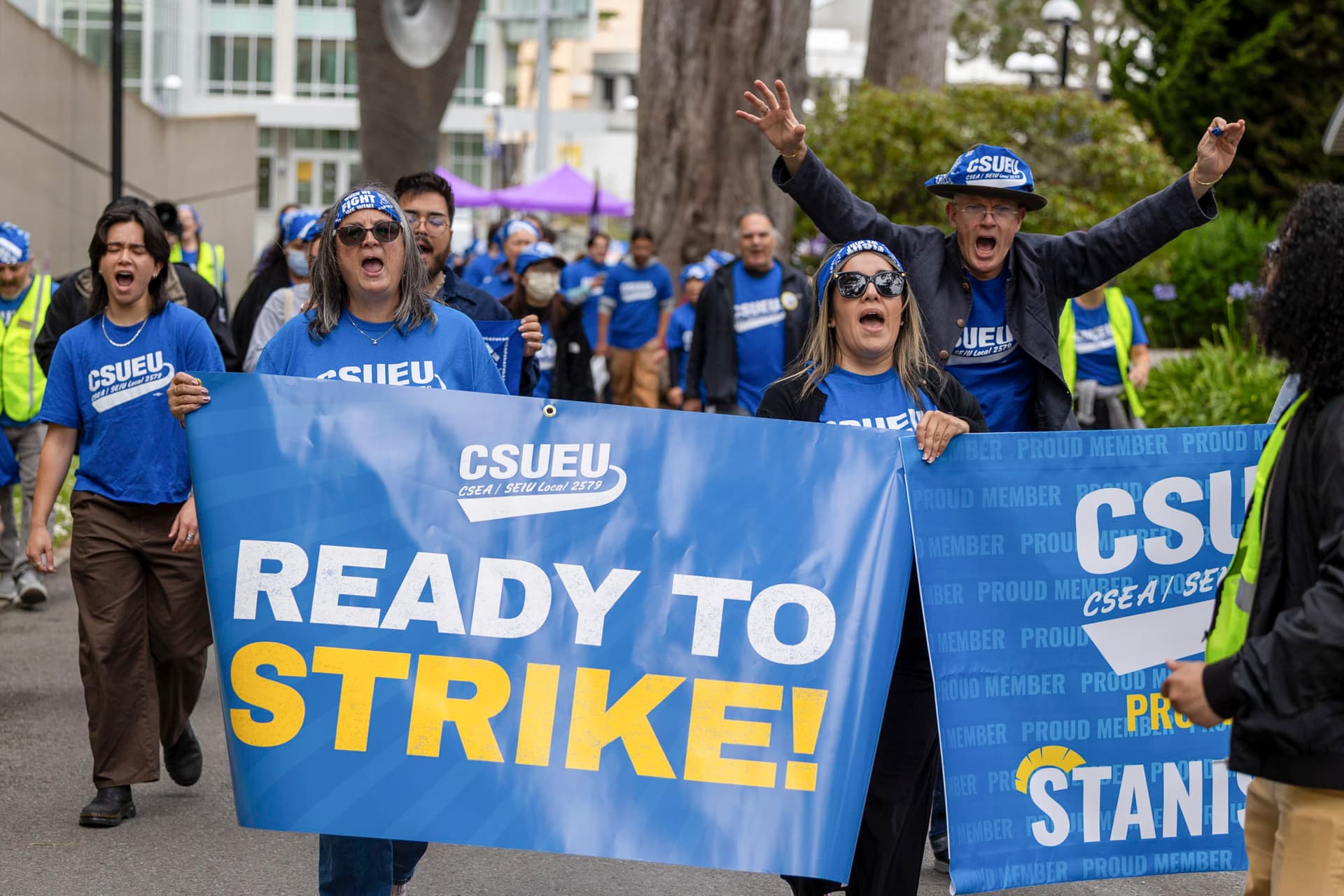 CSU workers rally at San Francisco State over pay and job security