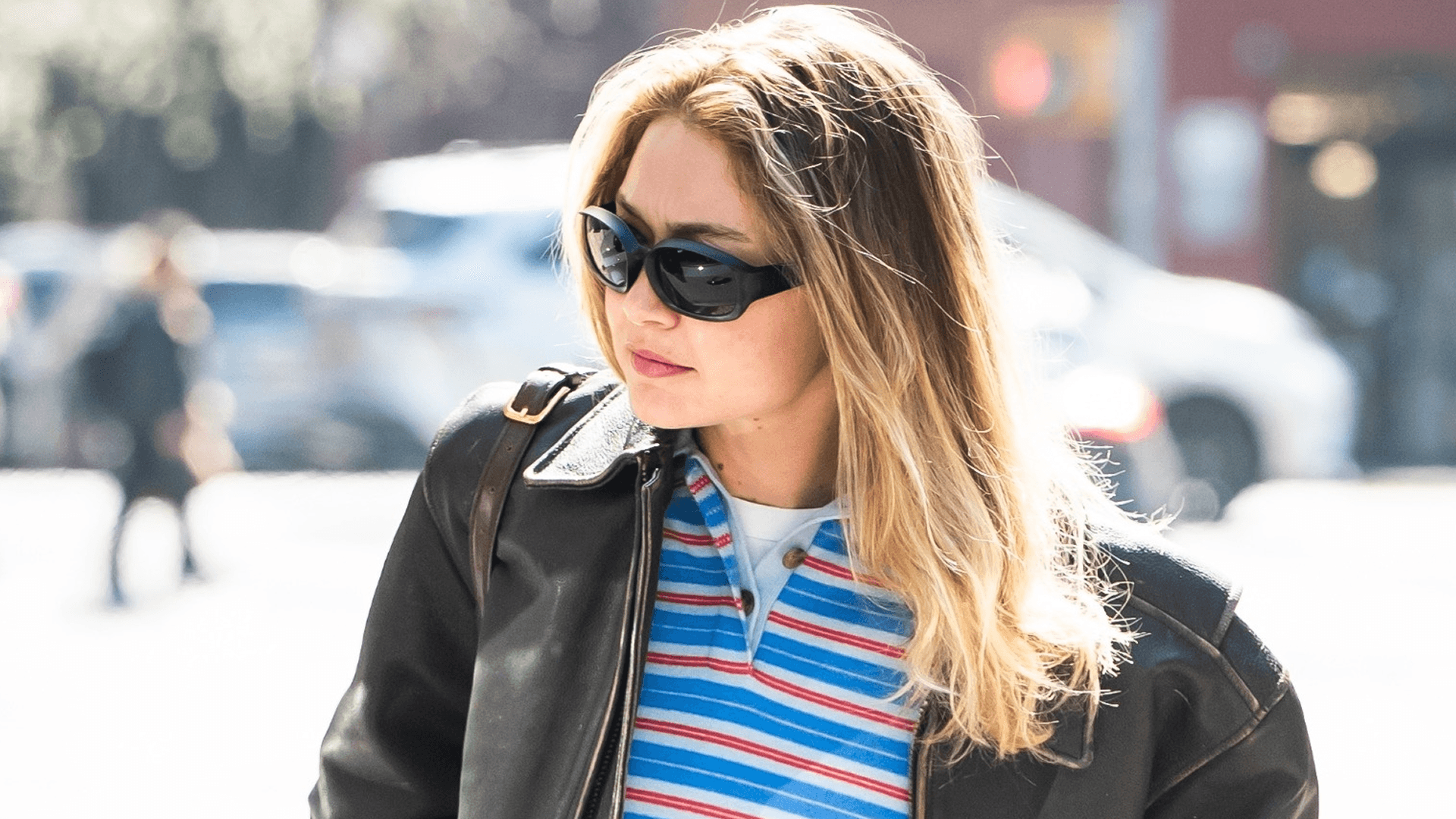 Gigi Hadid keeps the rugby shirt at the center of spring style