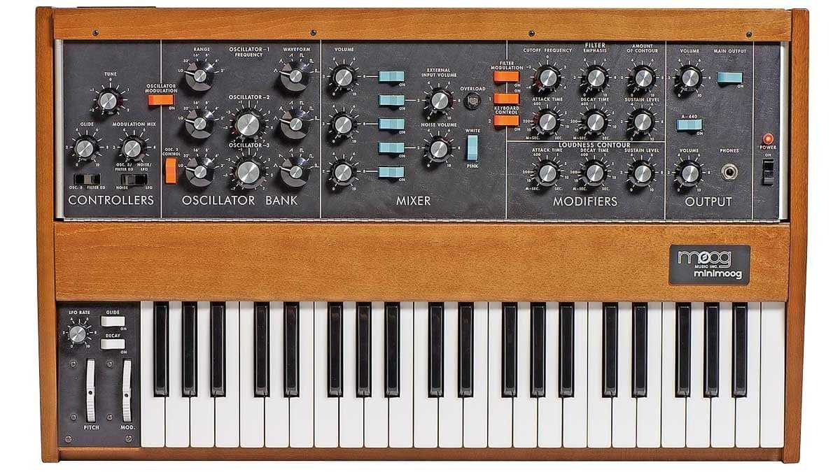 Early-production Moog Minimoog Model D surfaces with studio provenance