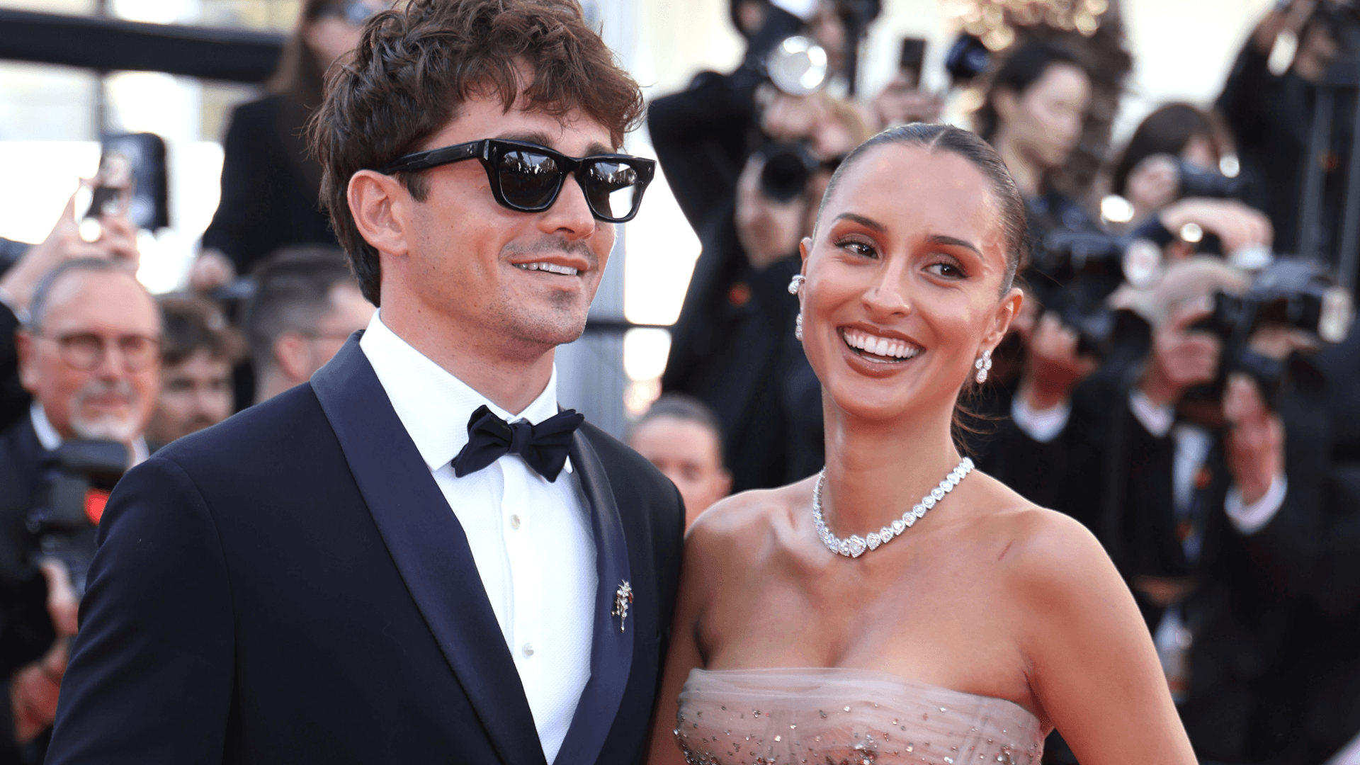 Alexandra Leclerc brings bridal romance to Cannes in blush couture