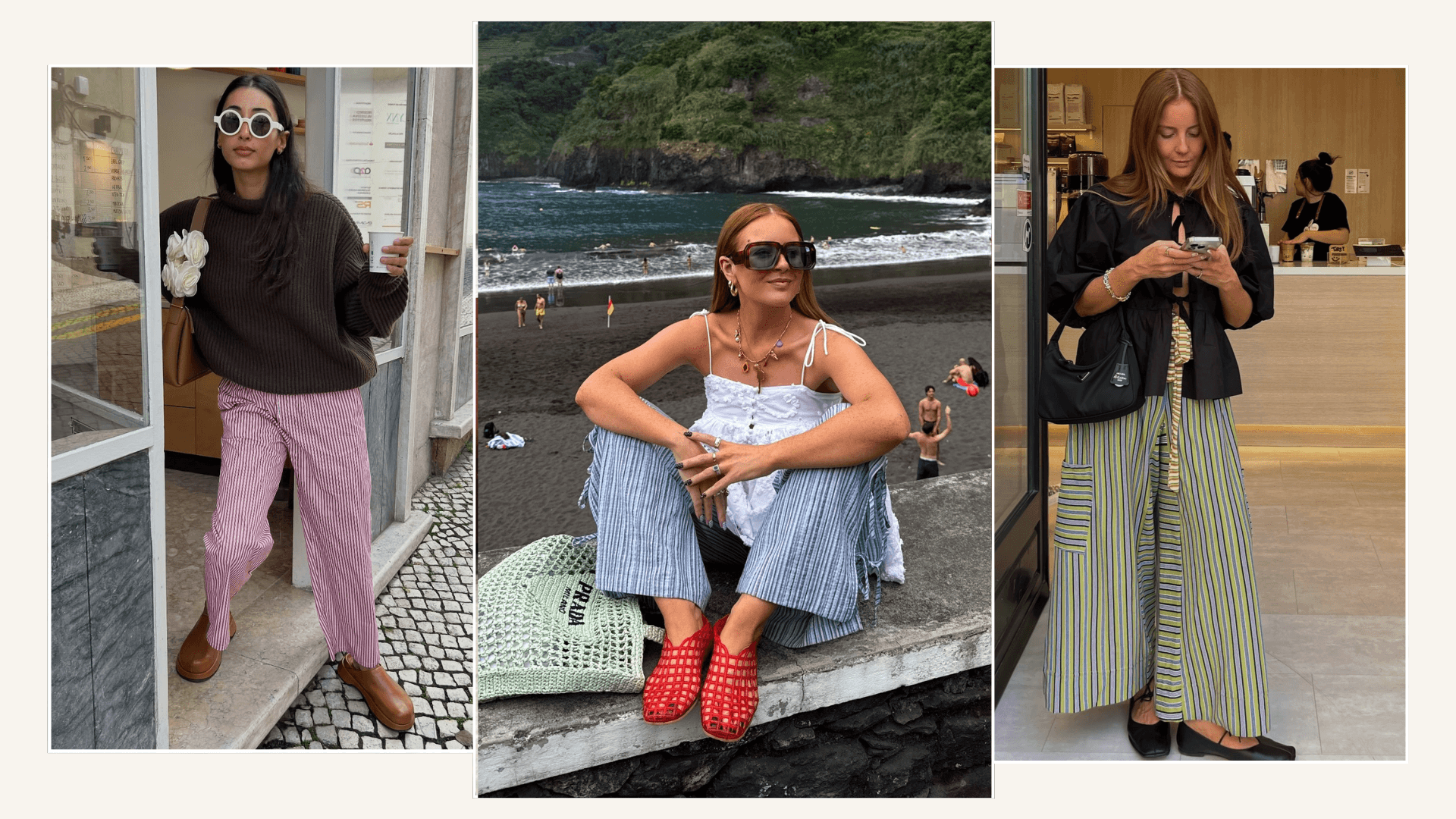 Striped Pants Return as the Cool Summer Alternative to Jeans