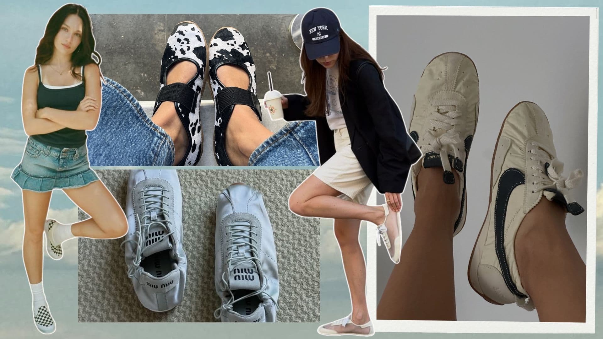 Coastal grandmother style embraces satin trainers over suede this summer