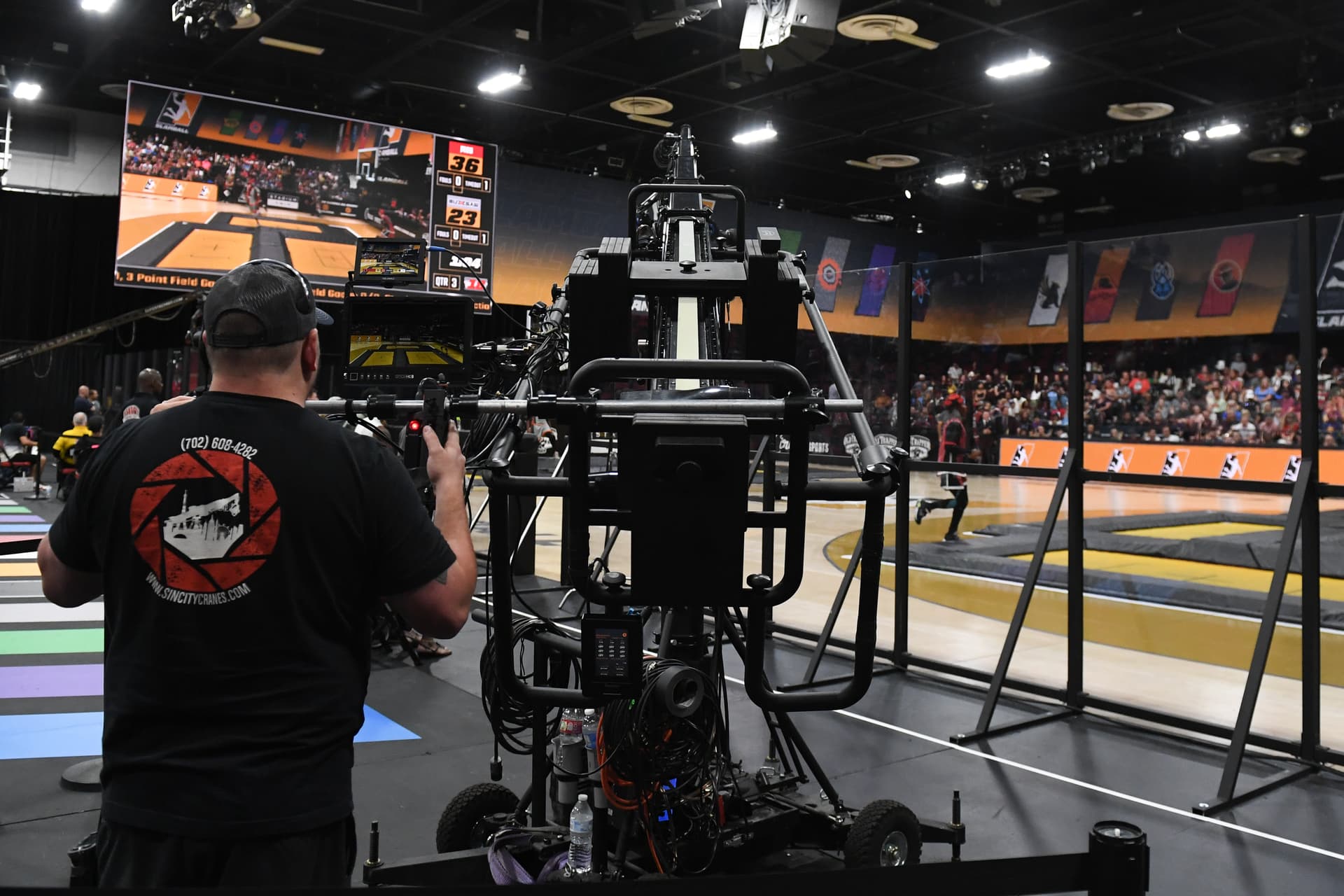 SlamBall Broadcast Team Builds 14-Camera Package to Capture 20-Foot Aerials