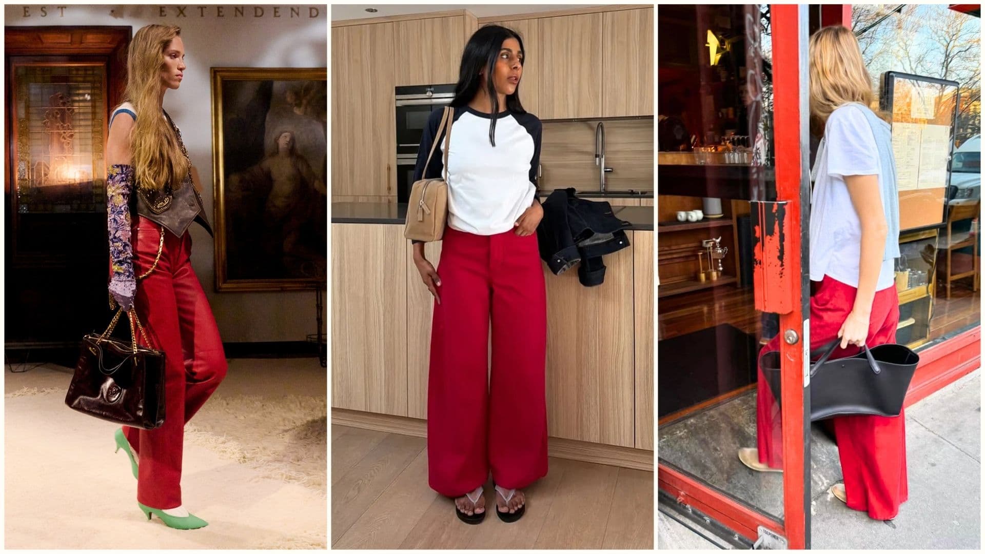 Red jeans replace blue denim in the new luxury wardrobe
