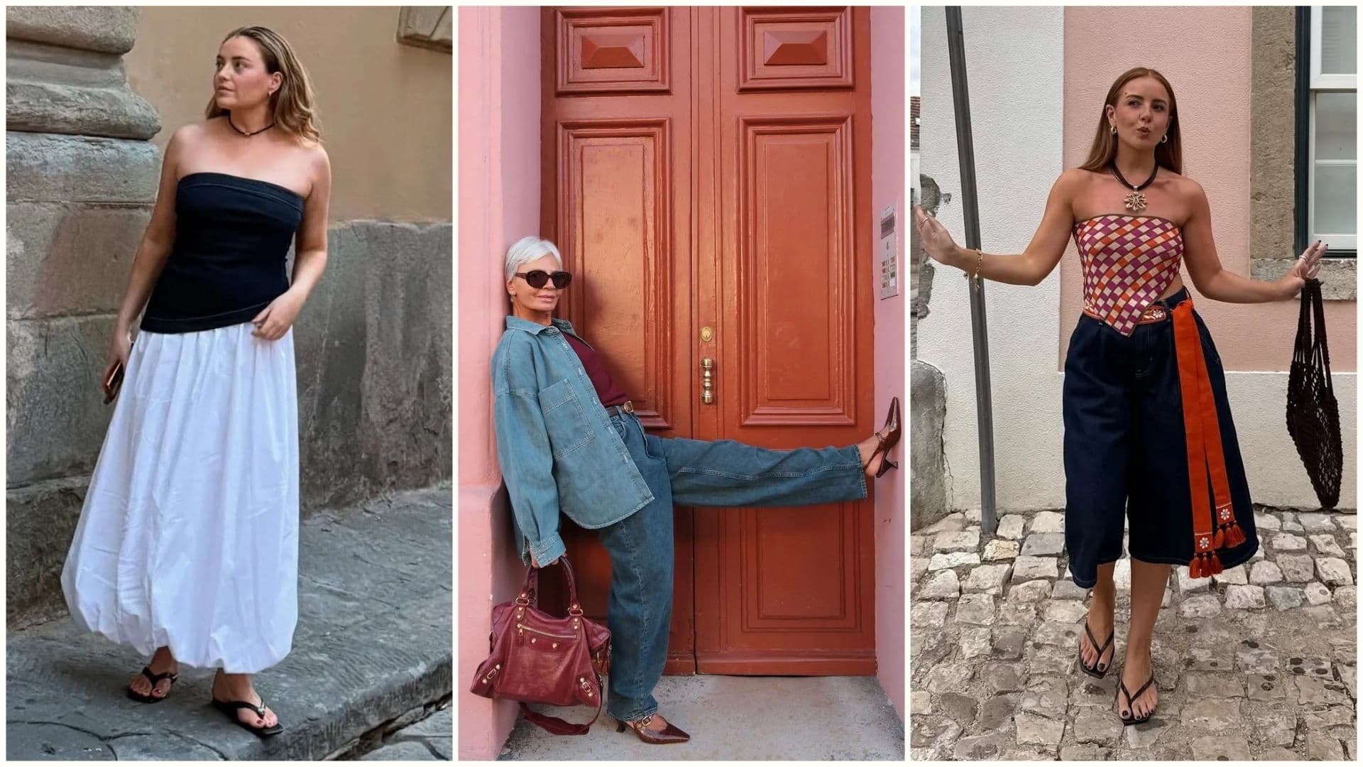 Six summer denim updates, from strapless tops to light-wash jeans