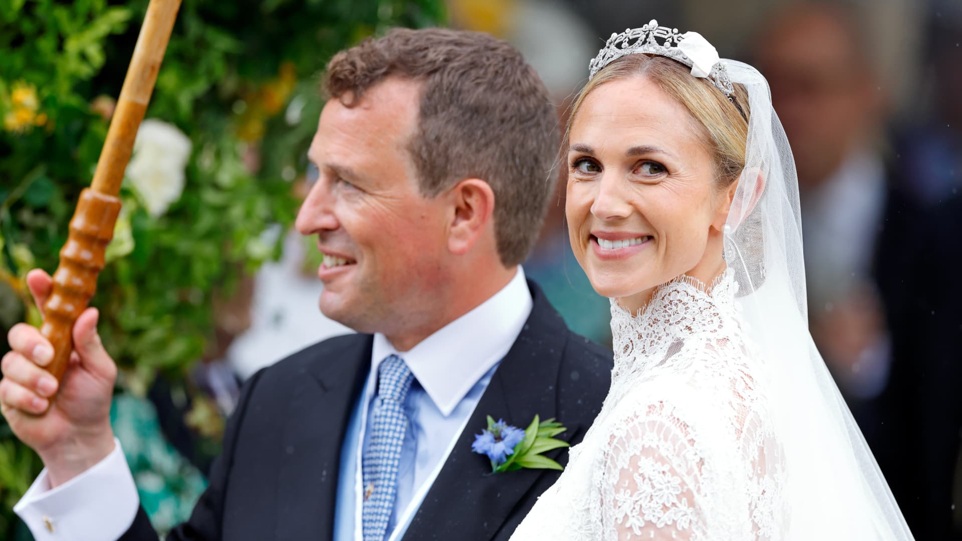 Harriet Sperling breaks royal bridal precedent with tiara and Emilia Wickstead gown