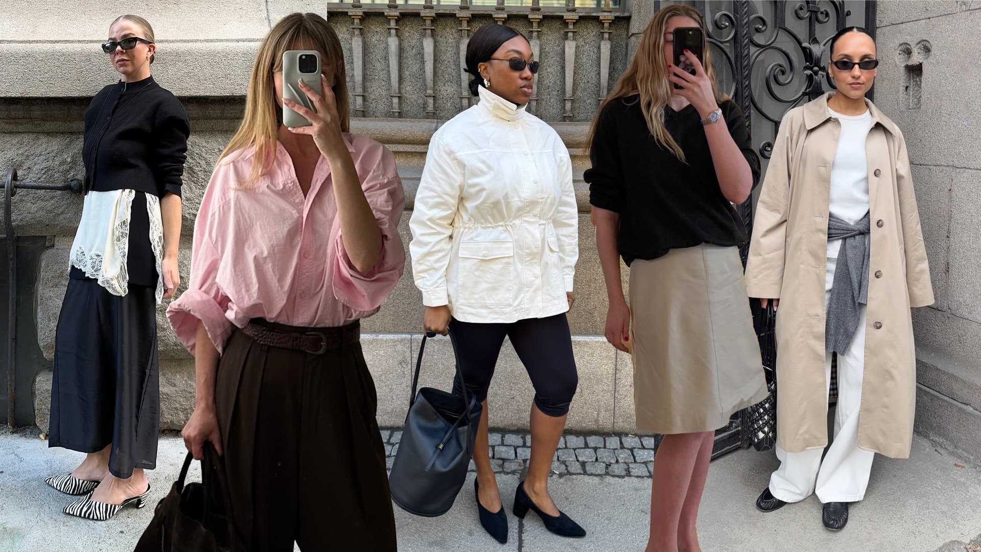 Scandi Spring Capsule Wardrobe, Poplin Shirts, Trench Coats, Loafers, Lace