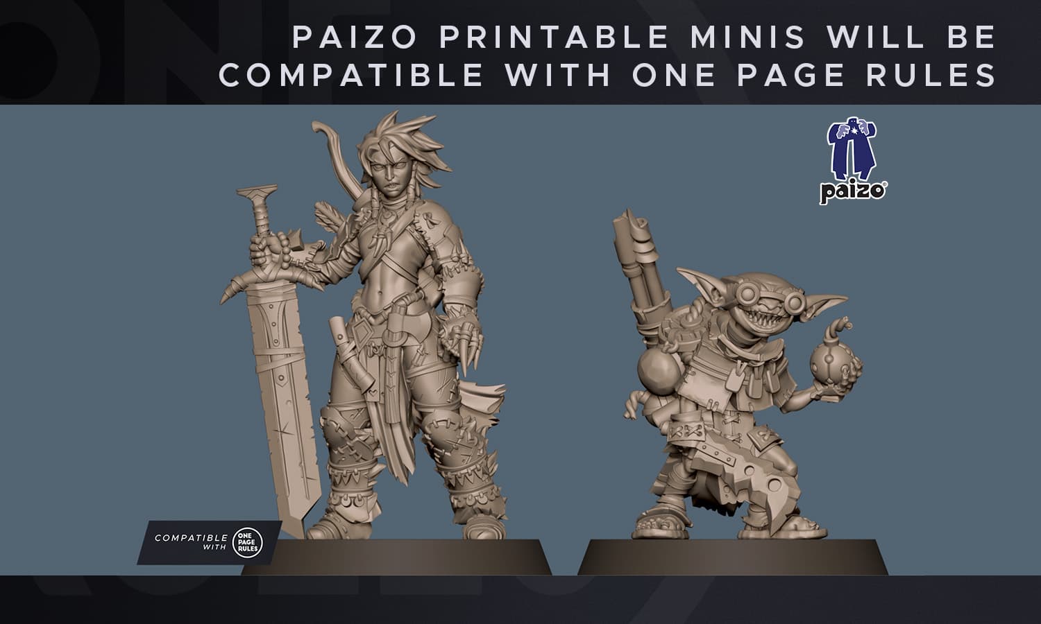 Paizo printable miniatures gain One Page Rules compatibility